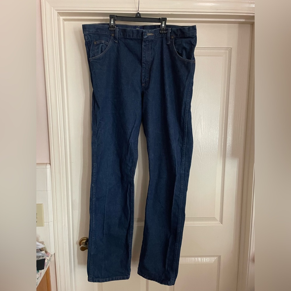 Wrangler 47MWZ Mens Regular Fit Cowboy Cut Denim Blue Jeans 40x36 (47MWZPW)